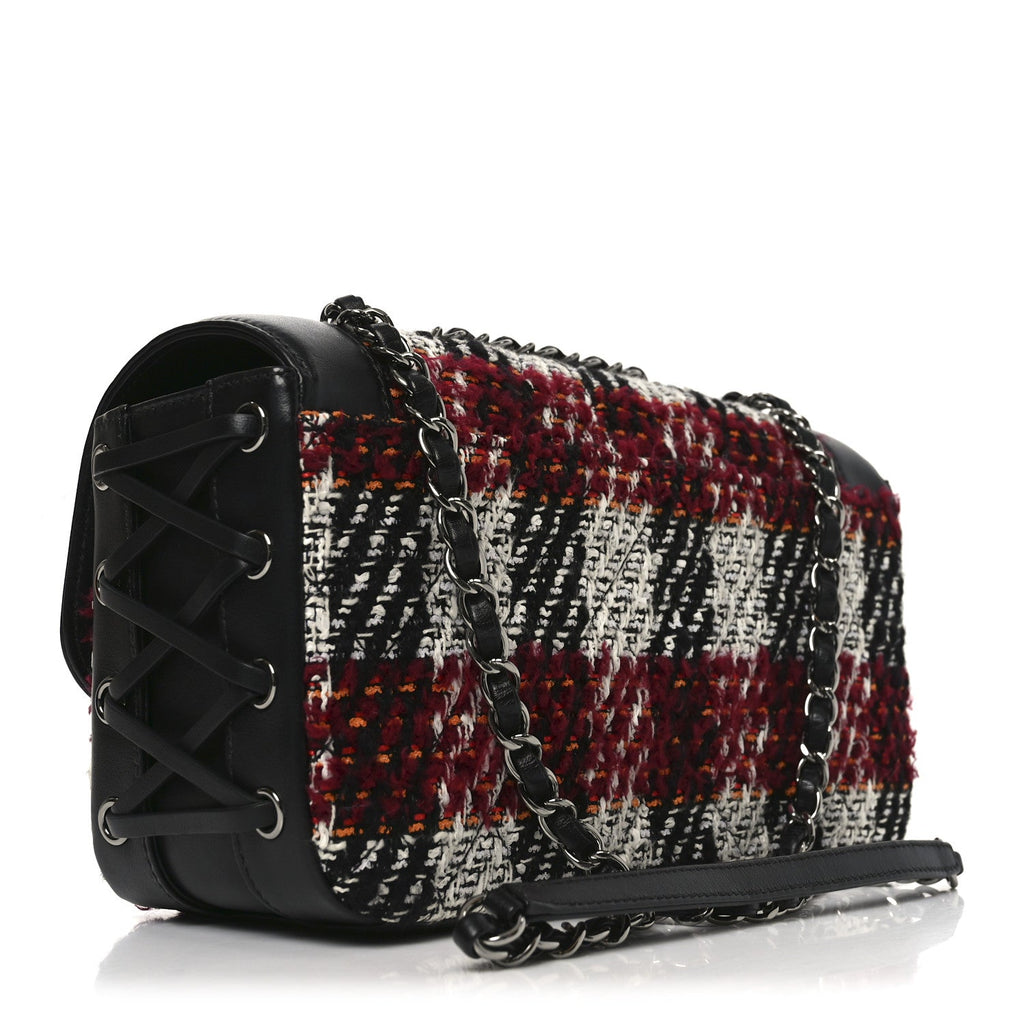 Tweed Quilted Calfskin Coco Corset Flap Multicolor