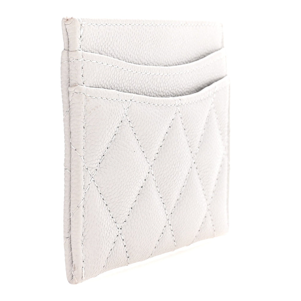 Caviar Quilted  Holder Light Grey