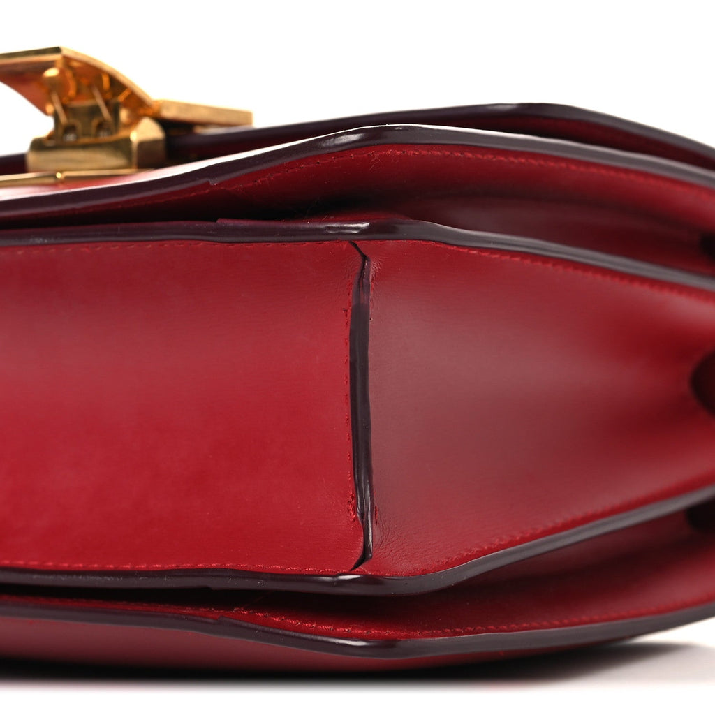 Box Calfskin Teen Classic Box Flap Bag Red