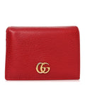 Pebbled Calfskin GG Marmont  Case Hibiscus Red