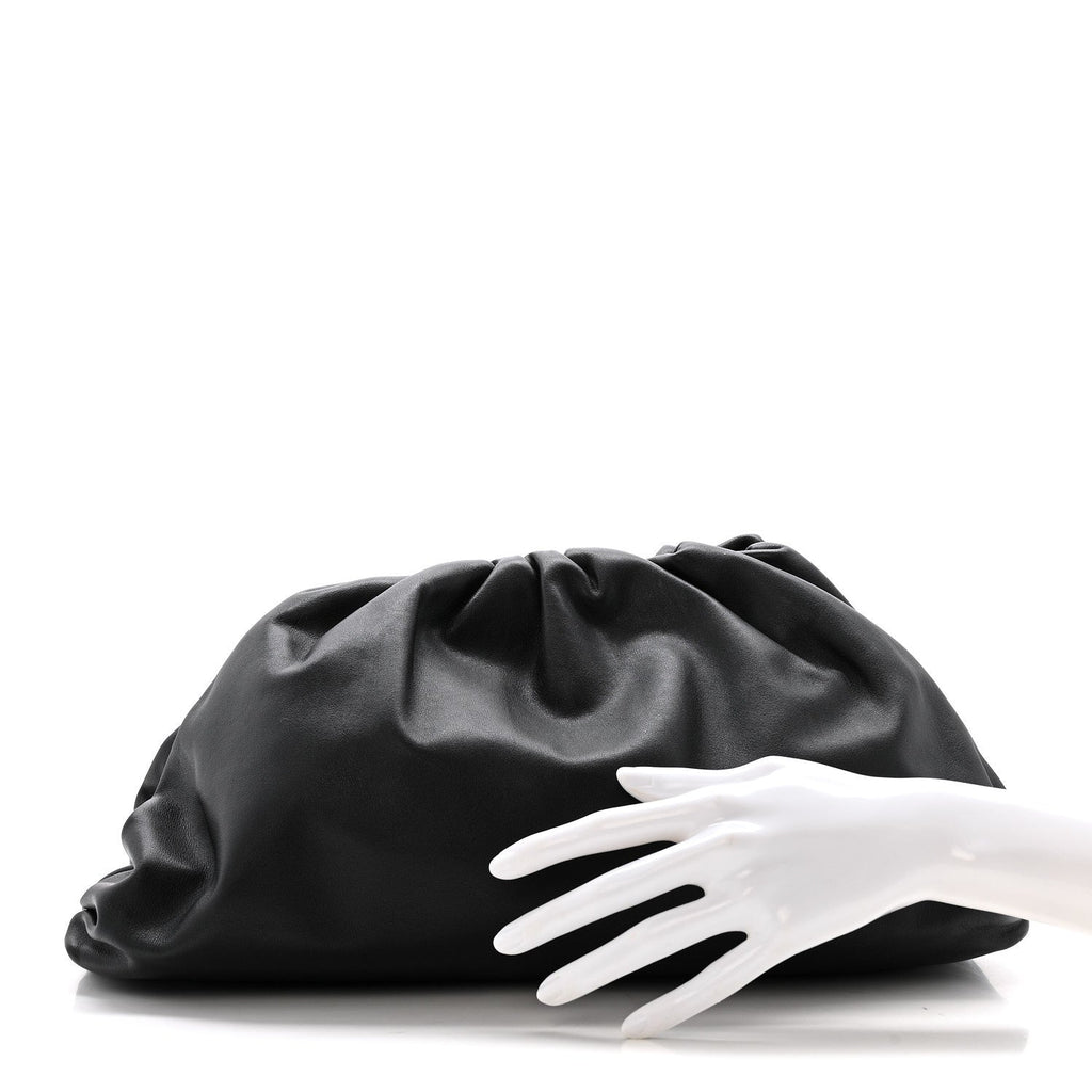 Smooth Butter Calf The Pouch Oversized Clutch Black