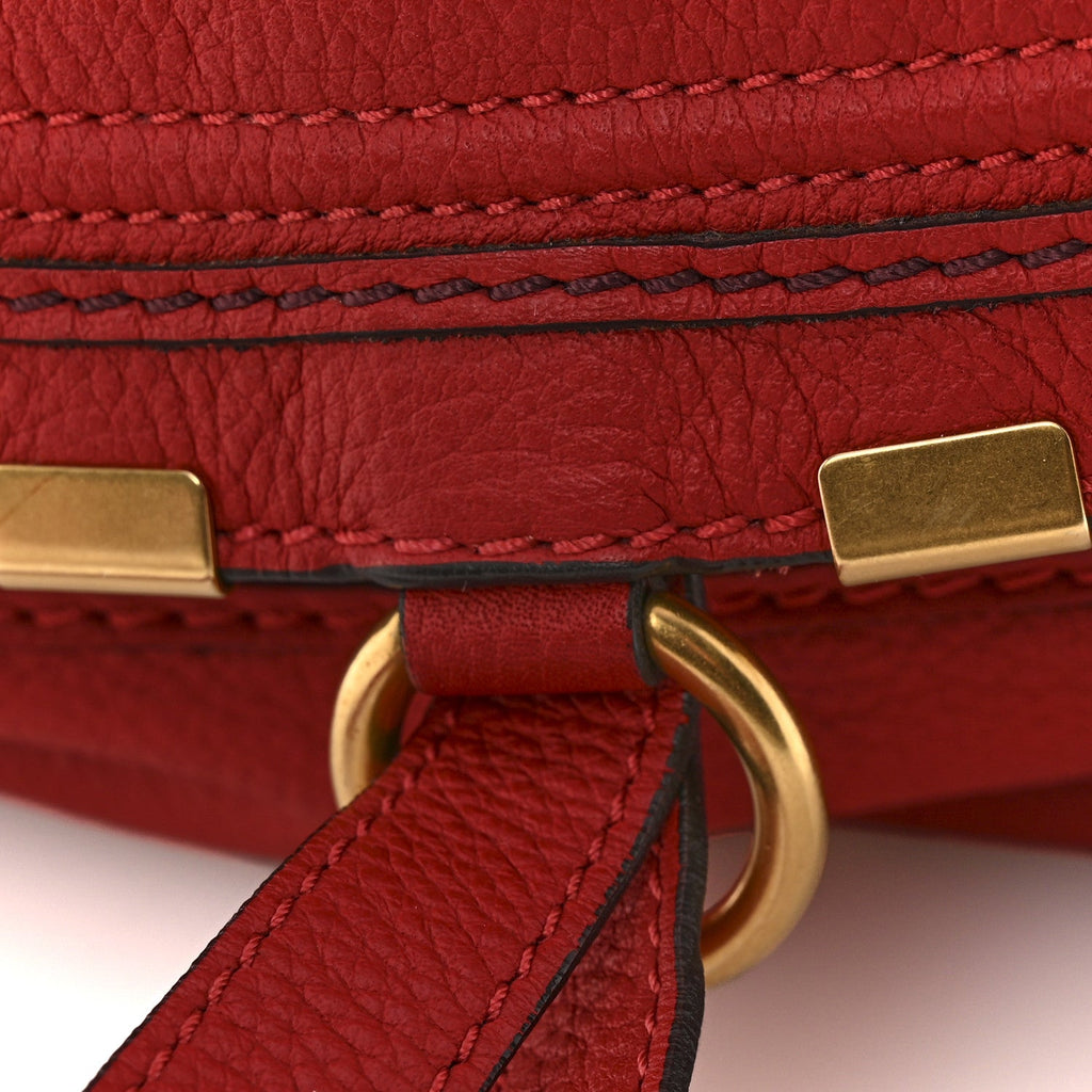 Calfskin Large Marcie Hobo Red