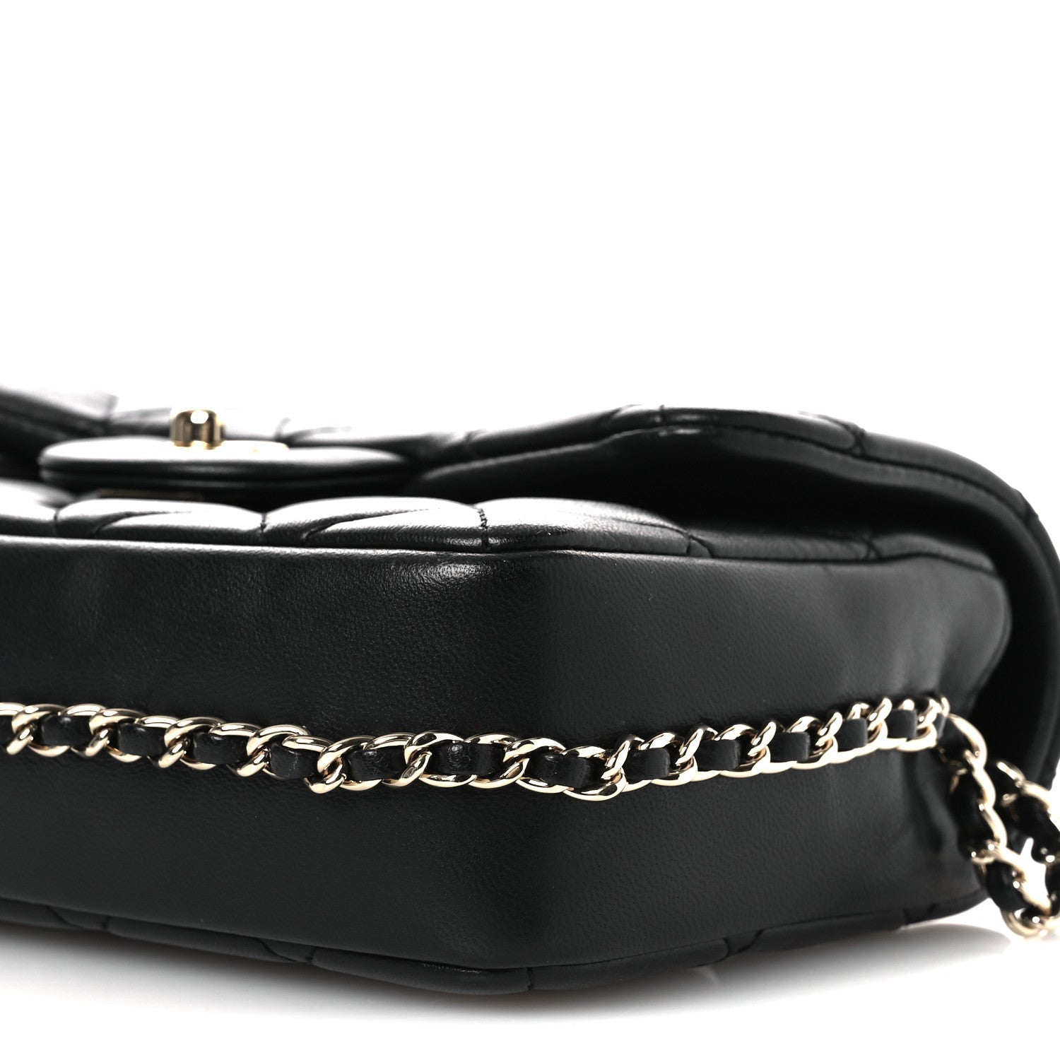 Lambskin Quilted Small My Precious Flap Black