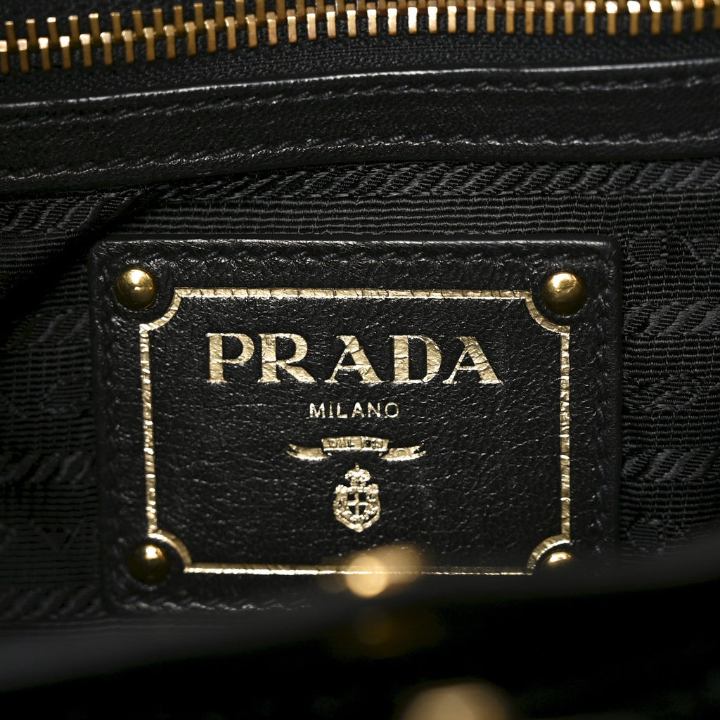Nappa Antique Drawstring Tote Black