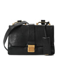 Goatskin Madras Crossbody Bag Black