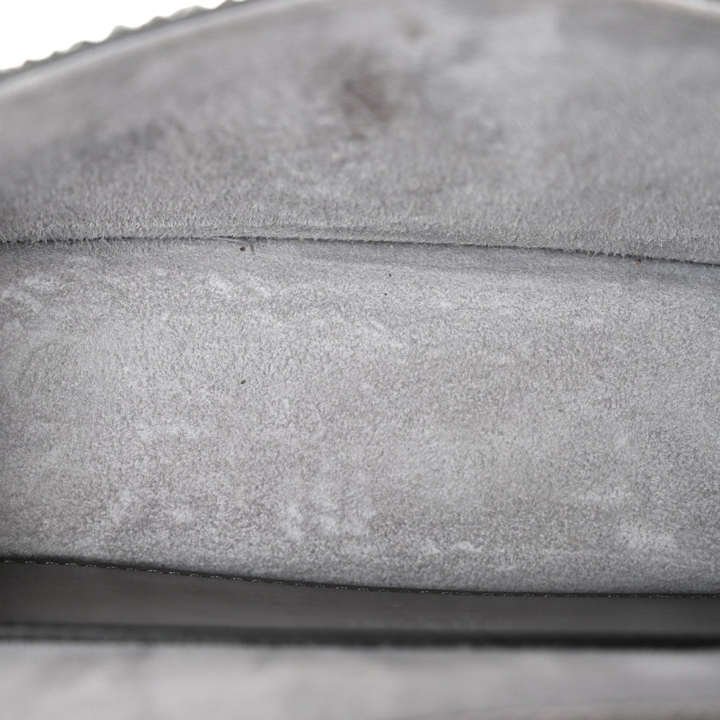 Crystal Suede Enamel Vlogo Small Loco Shoulder Bag Silver