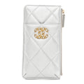 Lambskin Quilted Chanel 19 Phone and  Holder Silver