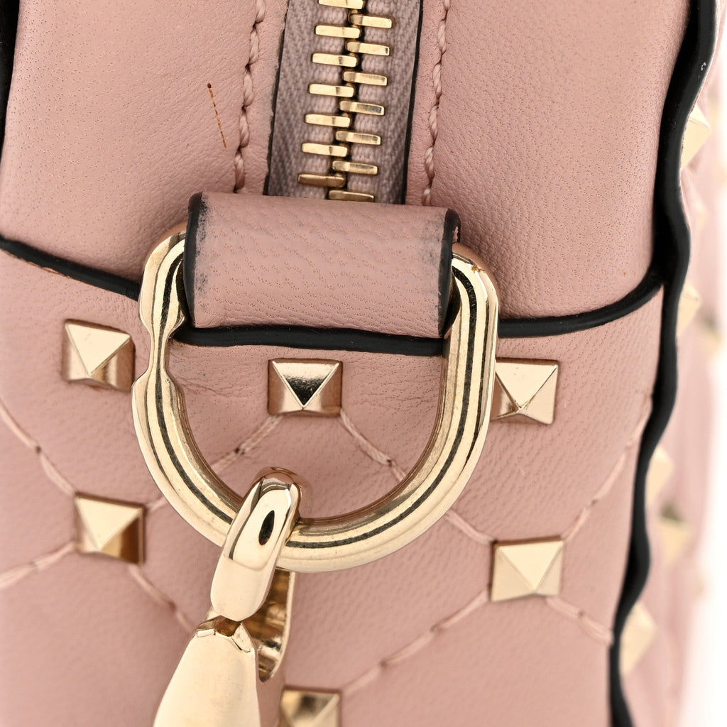 Nappa Rockstud Spike Camera Crossbody Bag Water Rose