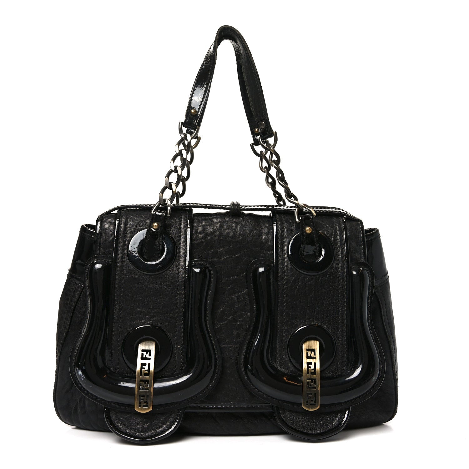 Nappa Patent B Bag Black