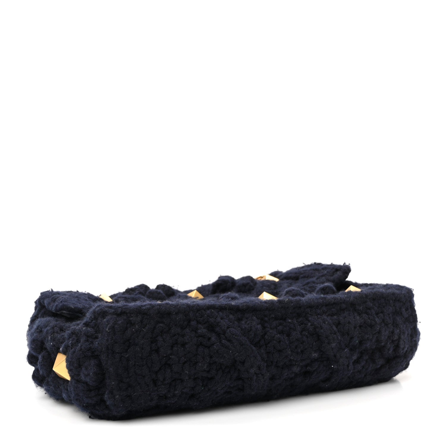 Cashmere Large Roman Stud Shoulder Bag Marine