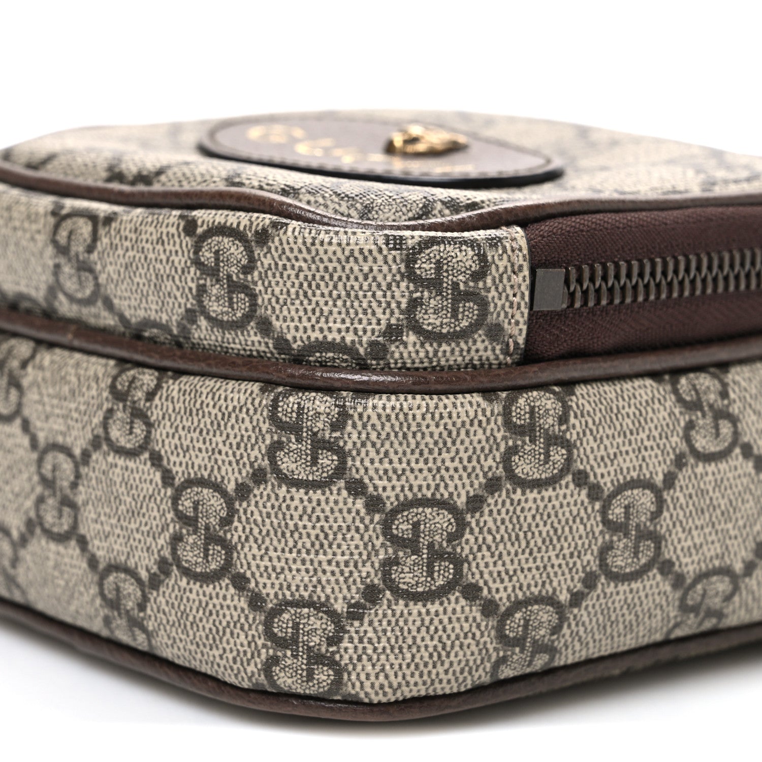 GG Supreme Monogram Mini Neo Vintage Double Zip Messenger Bag Beige New Acero Crop