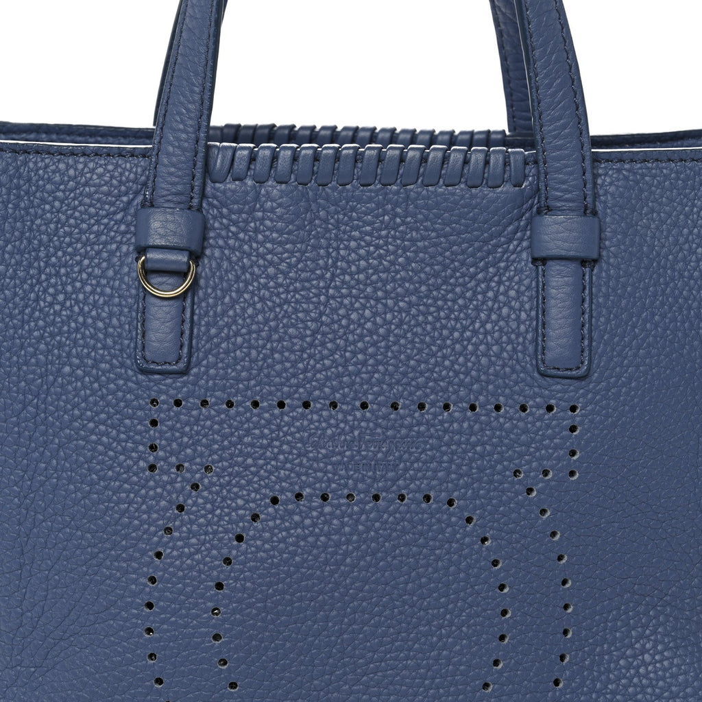 Calfskin Tote Blue