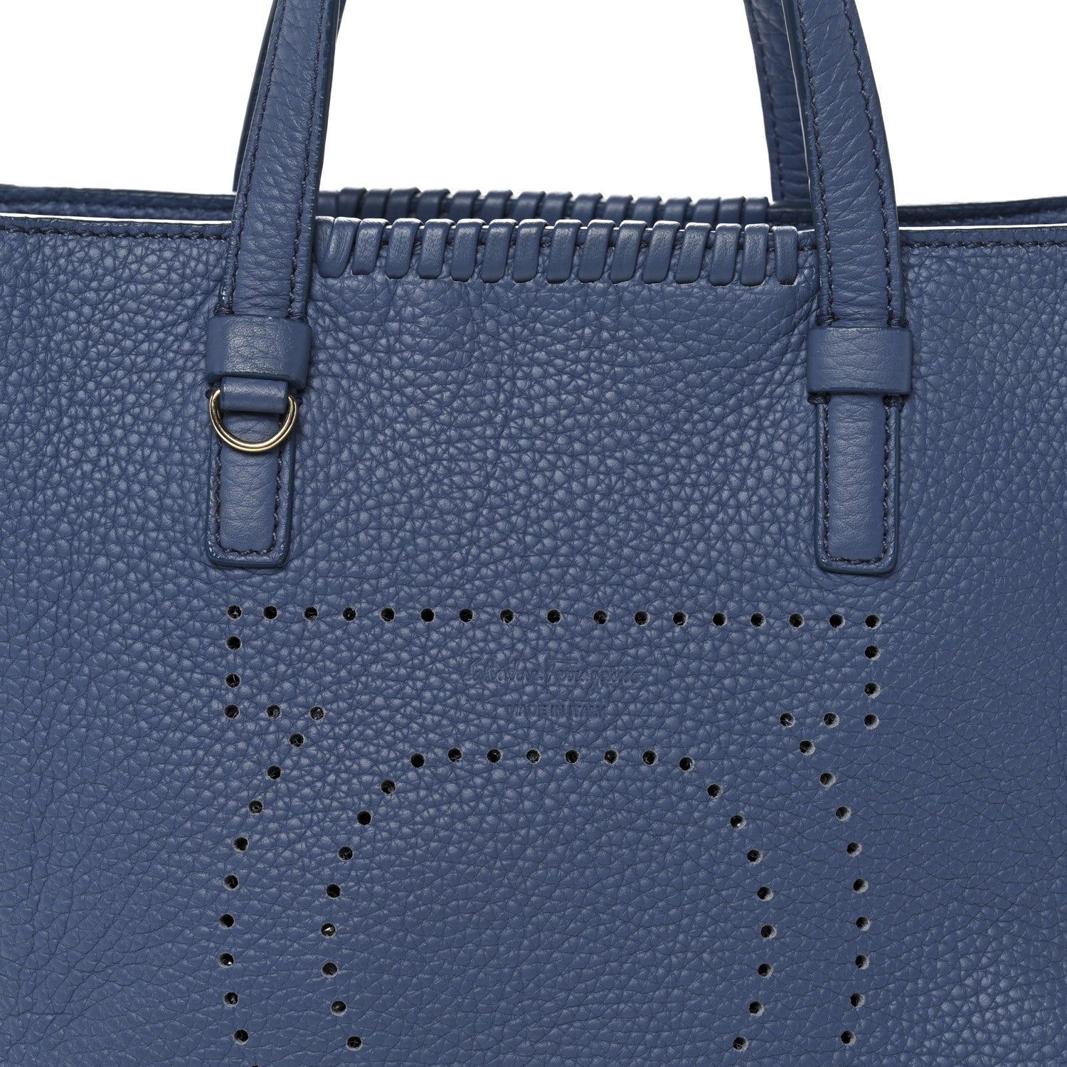 Calfskin Tote Blue