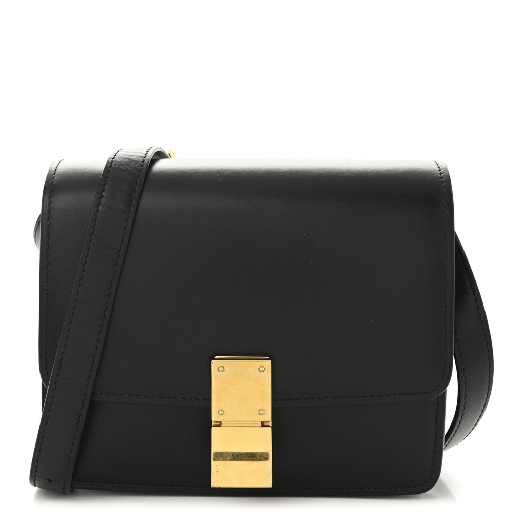 Box Calfskin Small Classic Box Flap Bag Black