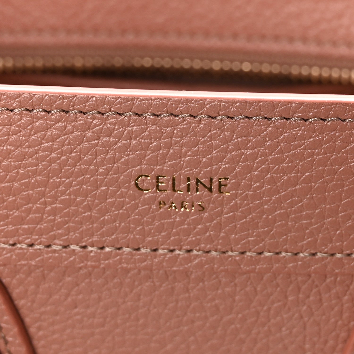 Drummed Calfskin Nano Luggage Antique Rose