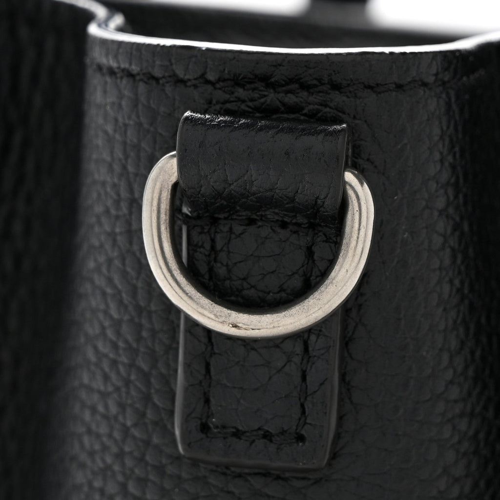 Drummed Calfskin Nano Luggage Black