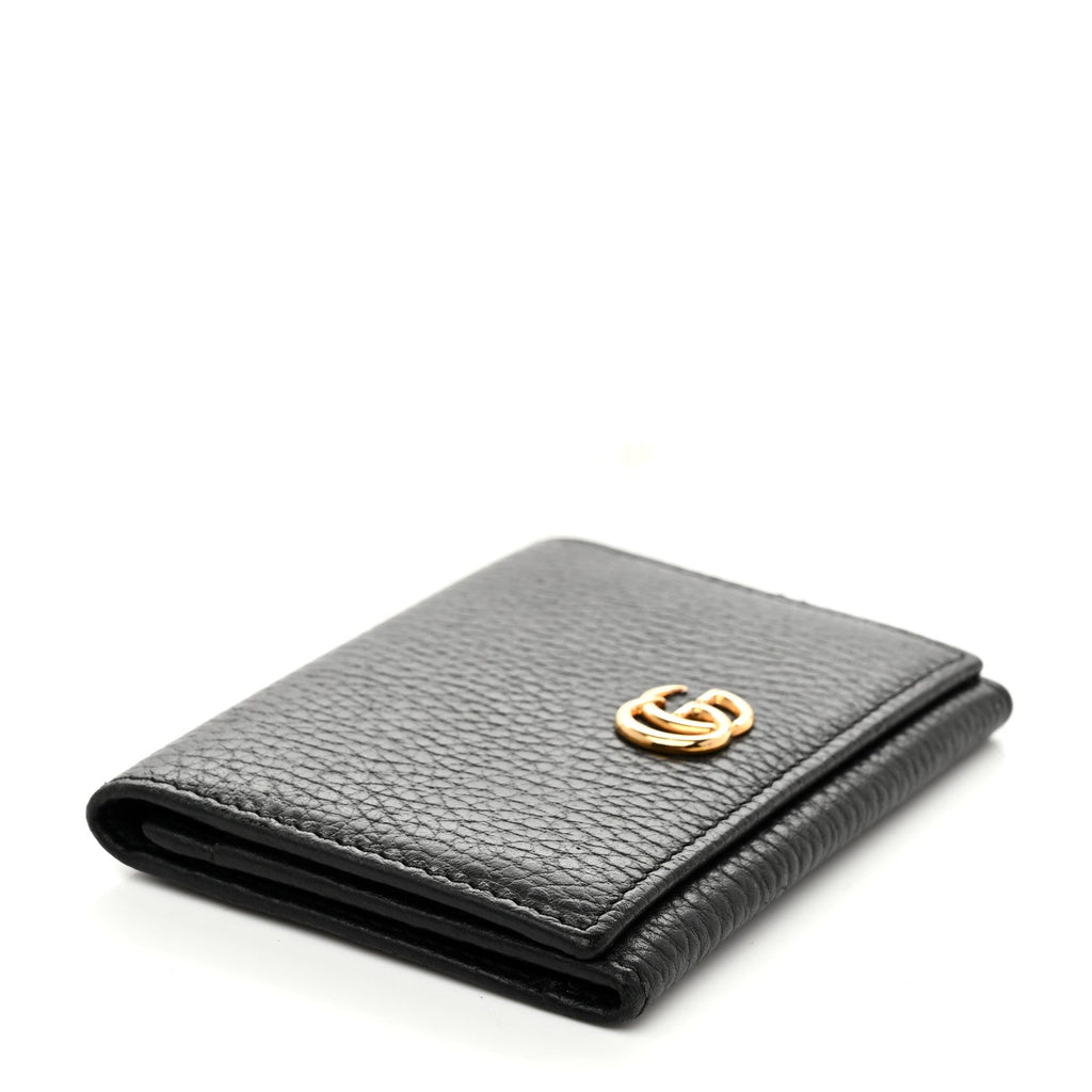 Pebbled Calfskin GG Marmont  Case Black