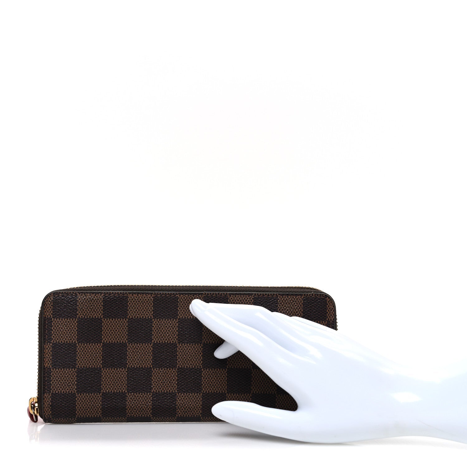 Damier Ebene Clemence Wallet Cherry