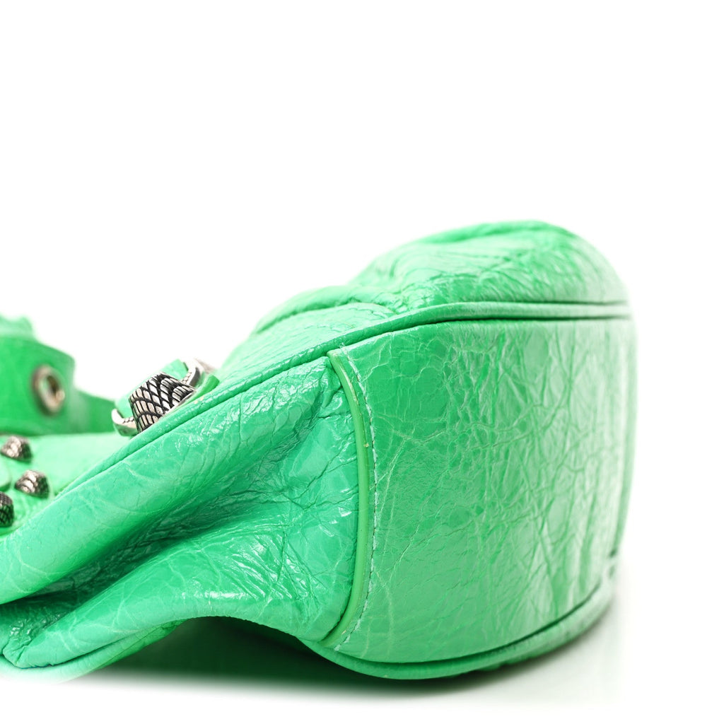 Agneau Arena Le Cagole Shoulder Bag XS Vivid Green