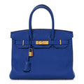 Togo Birkin 30 Bleu Electrique