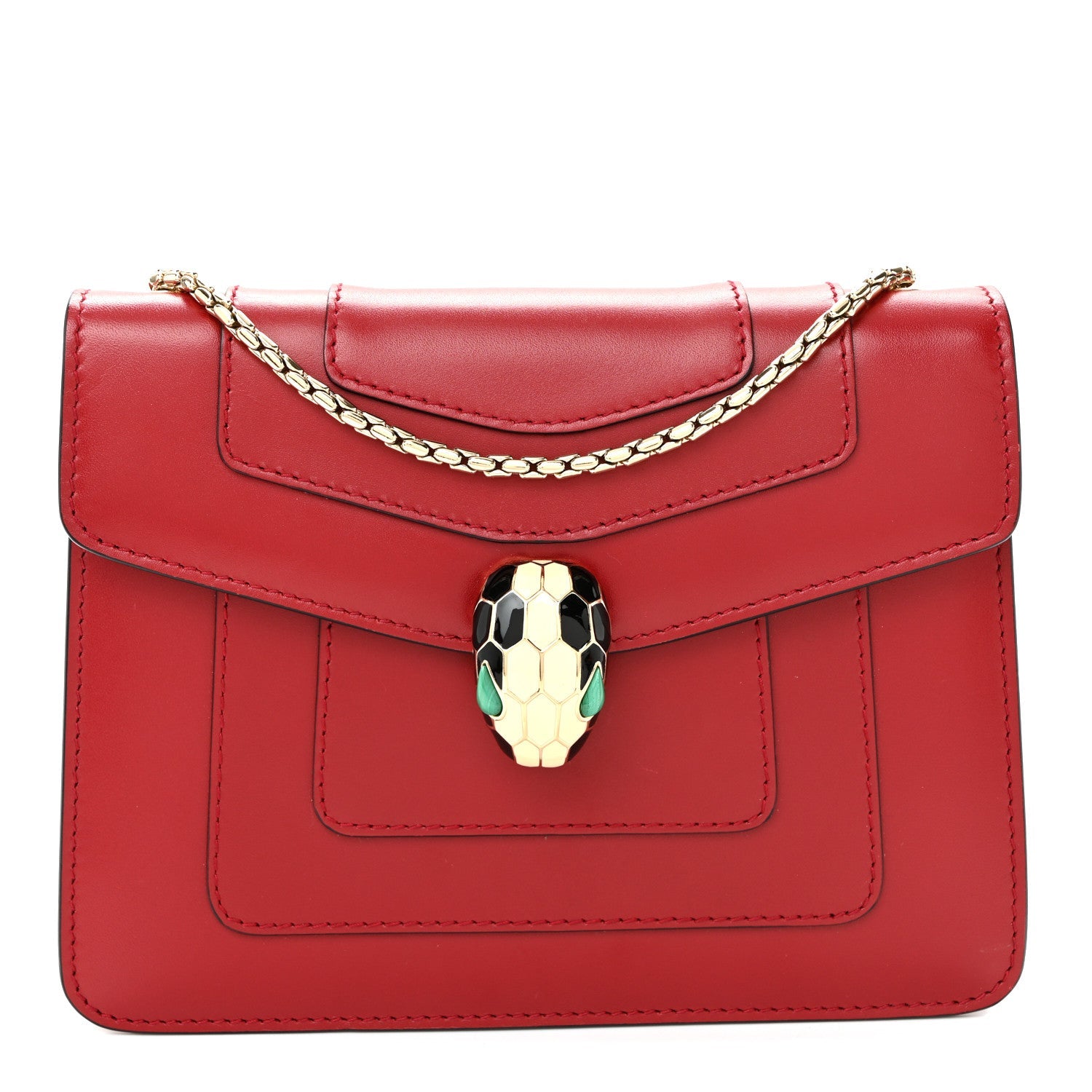 Calfskin Serpenti Forever Crossbody Bag Red