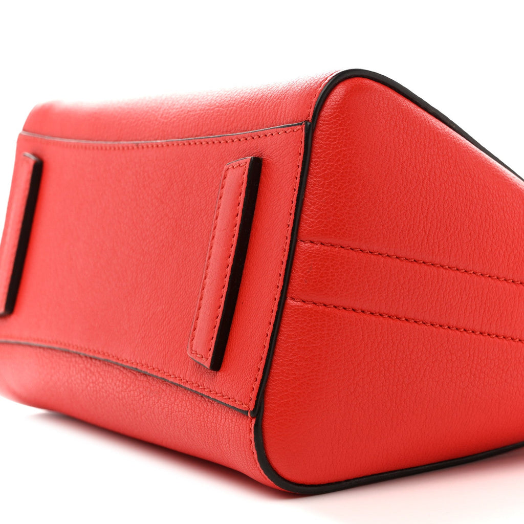 Sugar Goatskin Mini Antigona Pop Red