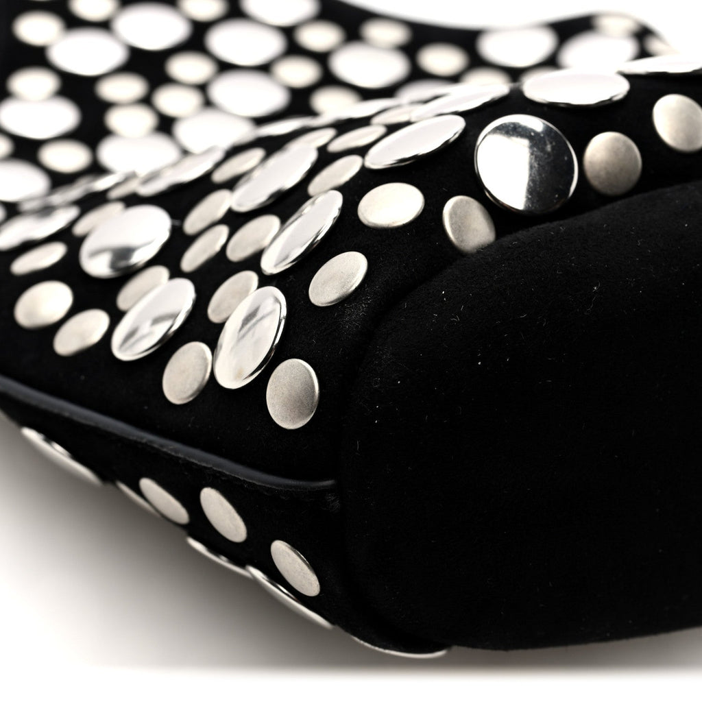 Suede Studded Small Livia Black