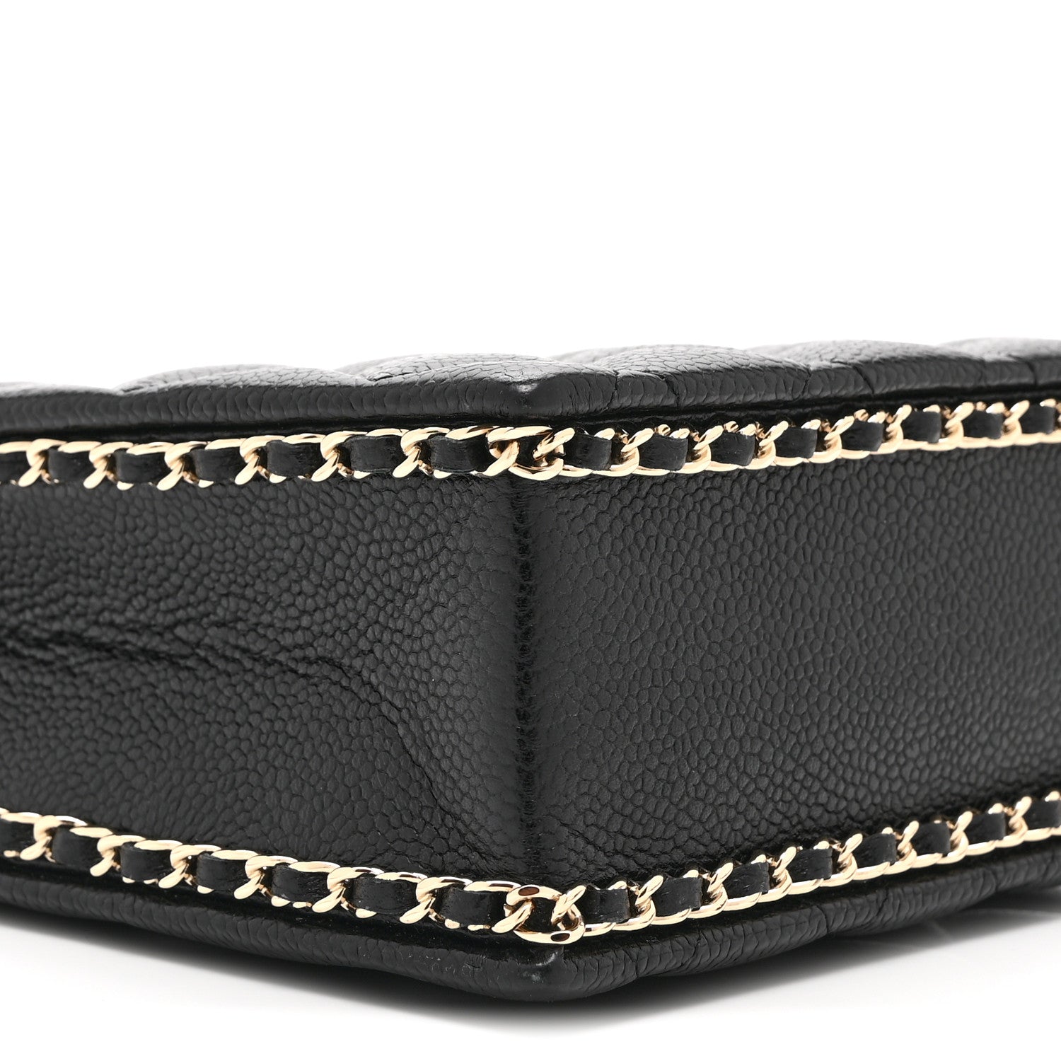 Caviar Quilted Evening Box Bag Black