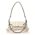 Nappa Vertical Matelasse Small Maxi Horsebit Chain Shoulder Bag Great White
