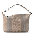 Nappa Intrecciato Stitched Small Shoulder Bag Taupe