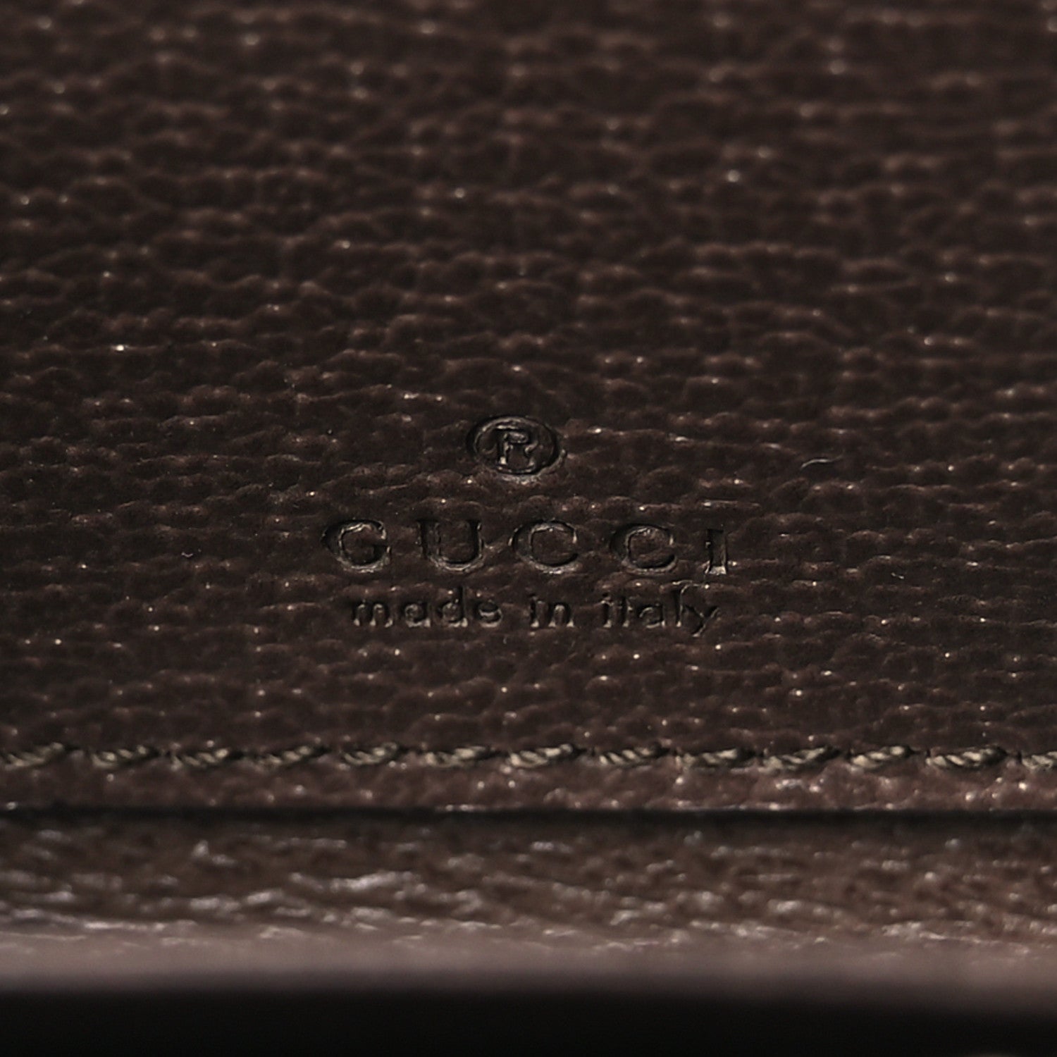 GG Supreme Monogram Textured Dollar Calfskin Web Ophidia Zip Around  Case Wallet Beige Ebony New Acero