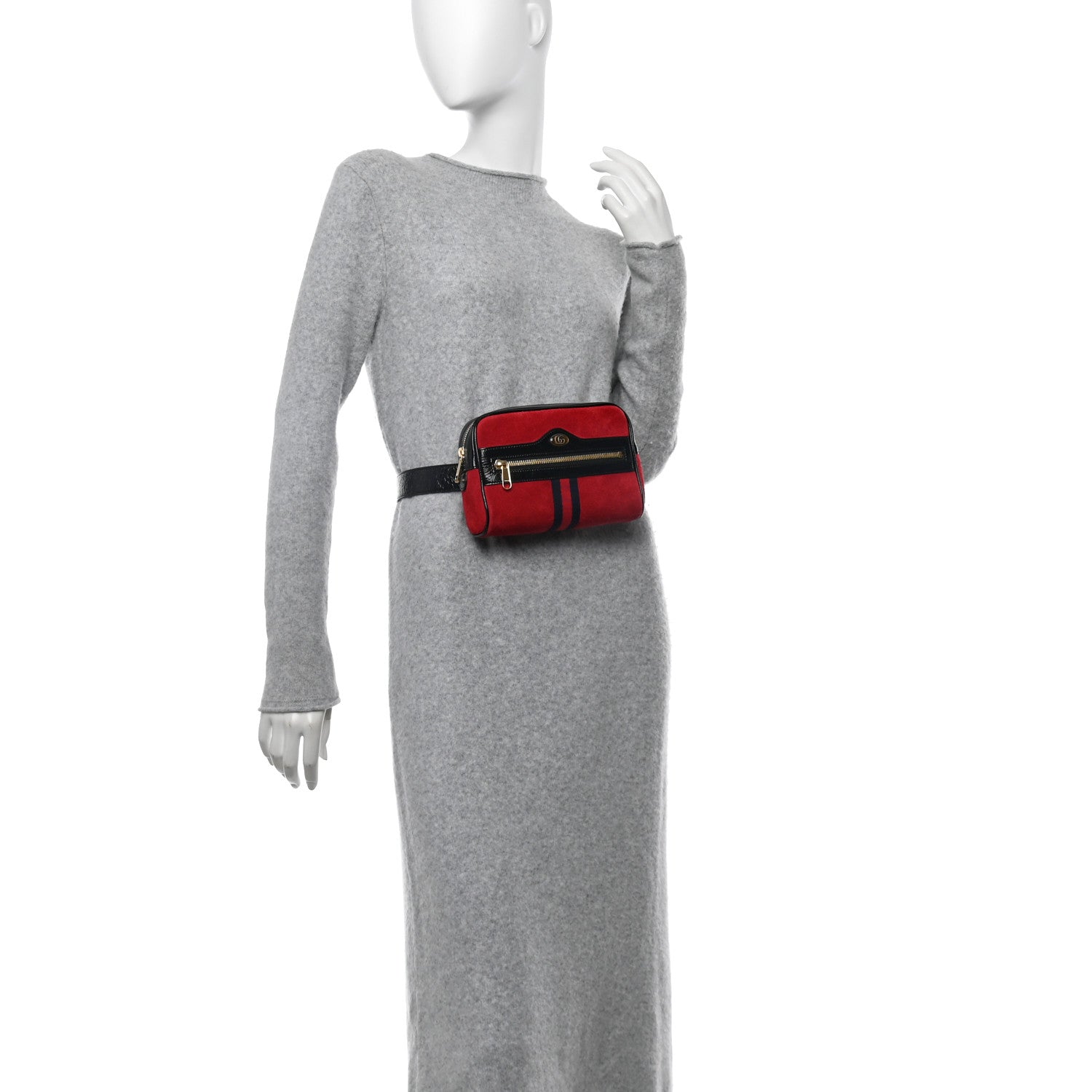 Suede Small Ophidia Belt Bag 95 38 Hibiscus Red