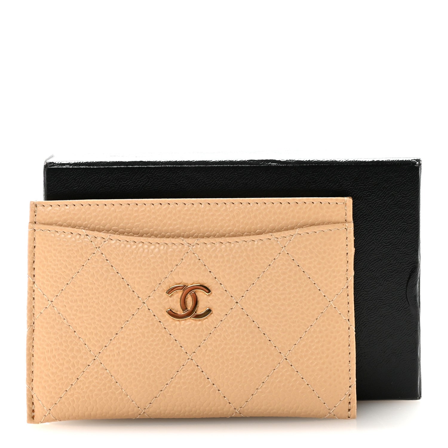 Caviar Quilted  Holder Light Beige