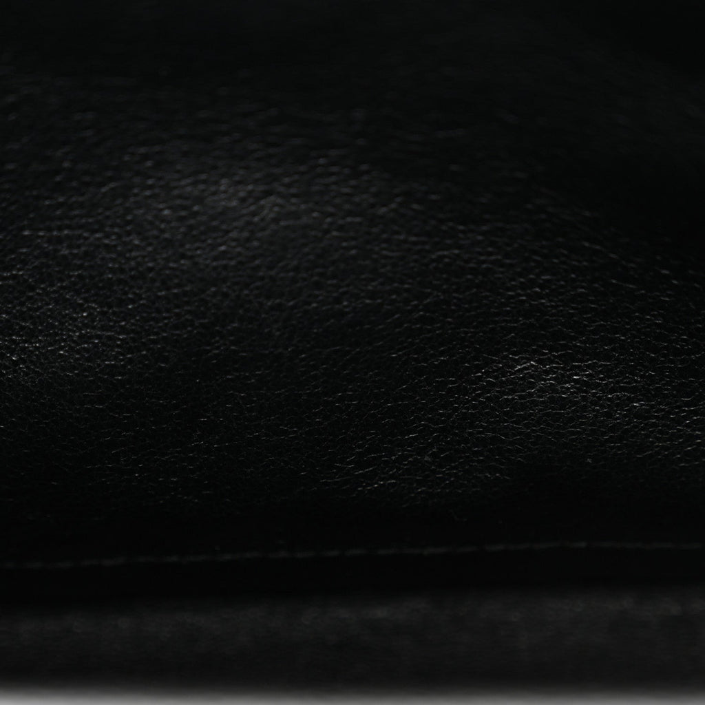 Grain De Poudre Matelasse Chevron Monogram Chain Wallet  Black
