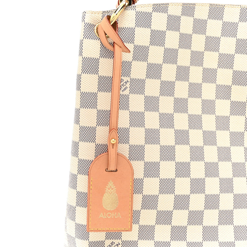 Damier Azur Graceful MM Rose Ballerine