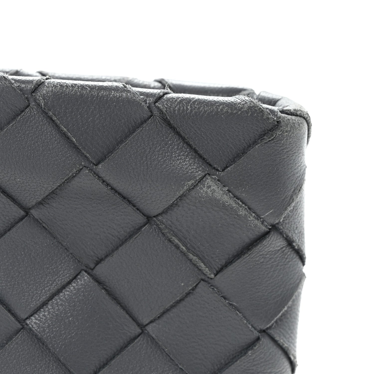 Nappa Intrecciato Small Zip Pouch Thunder