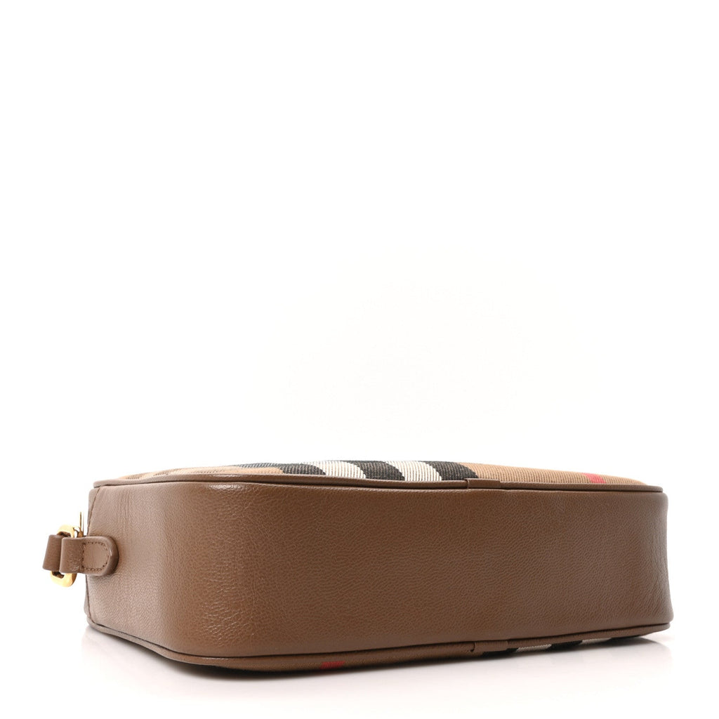 Calfskin House Check Camera Bag Earth