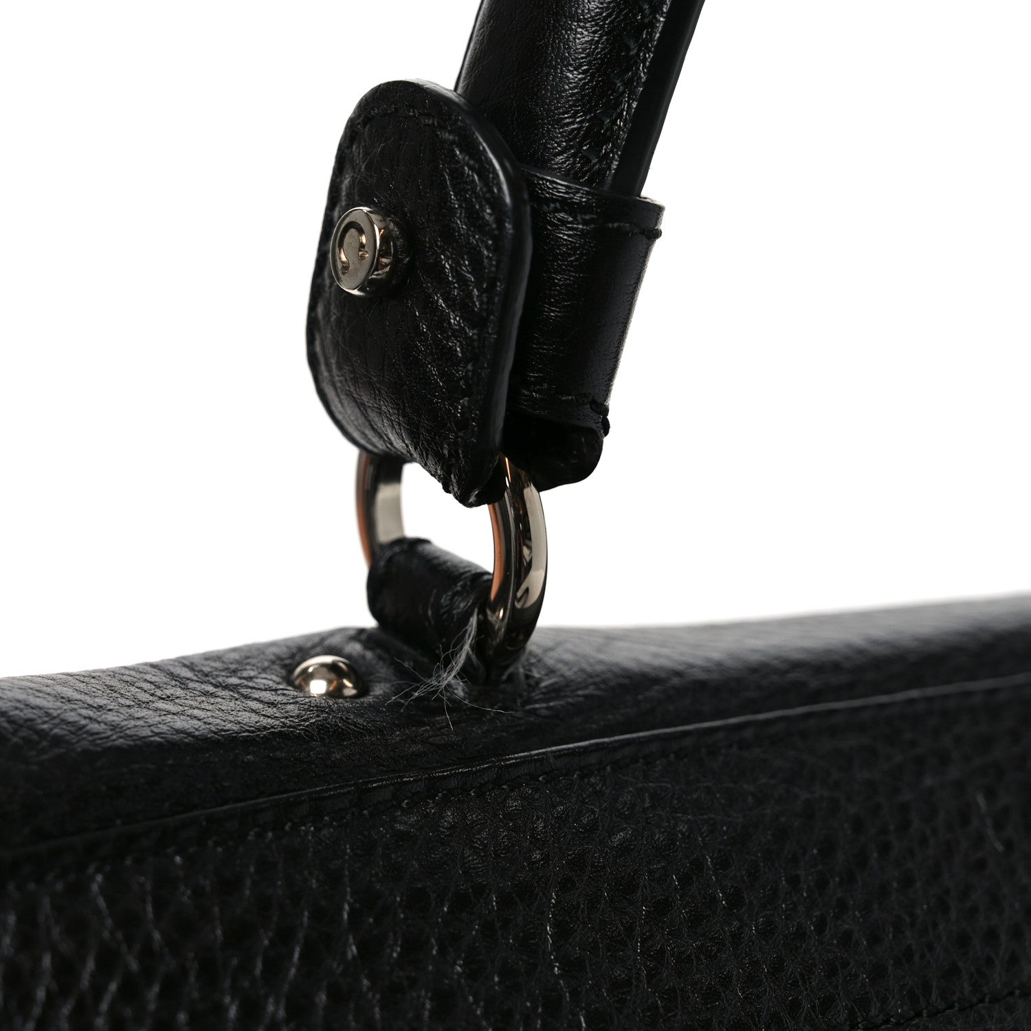 Calfskin Large Sofia Shoulder Bag Black