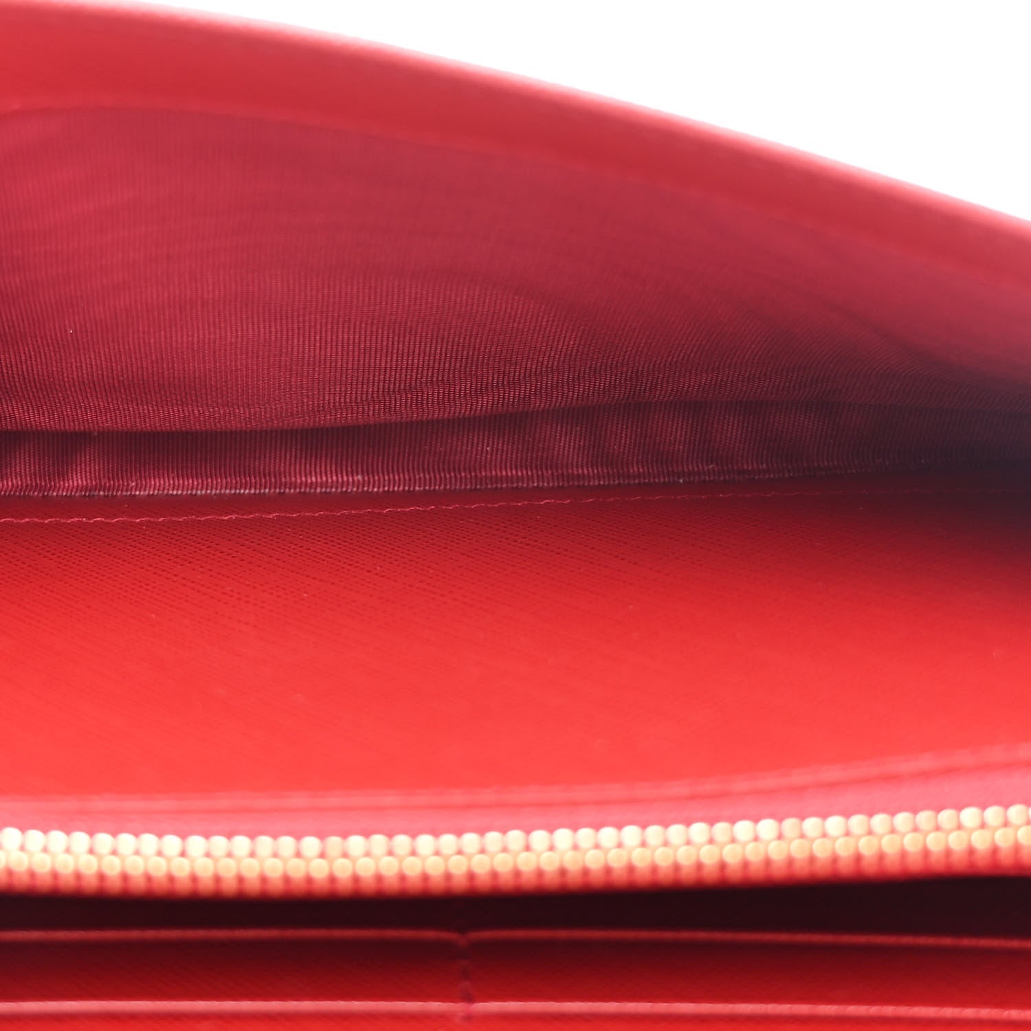Printed Calfskin Gancini Wallet On Chain Red