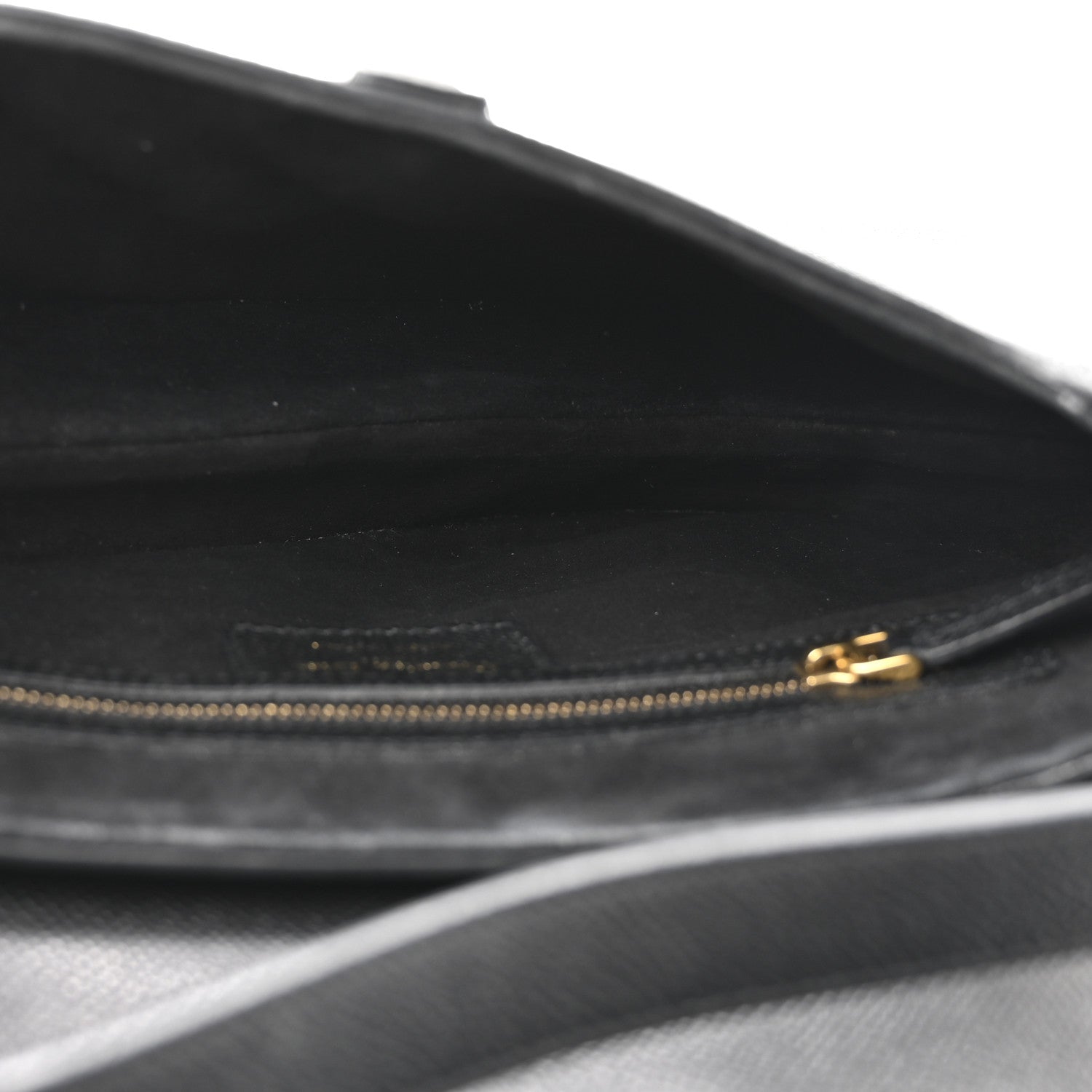 Grained Calfskin Saddle Bag Black