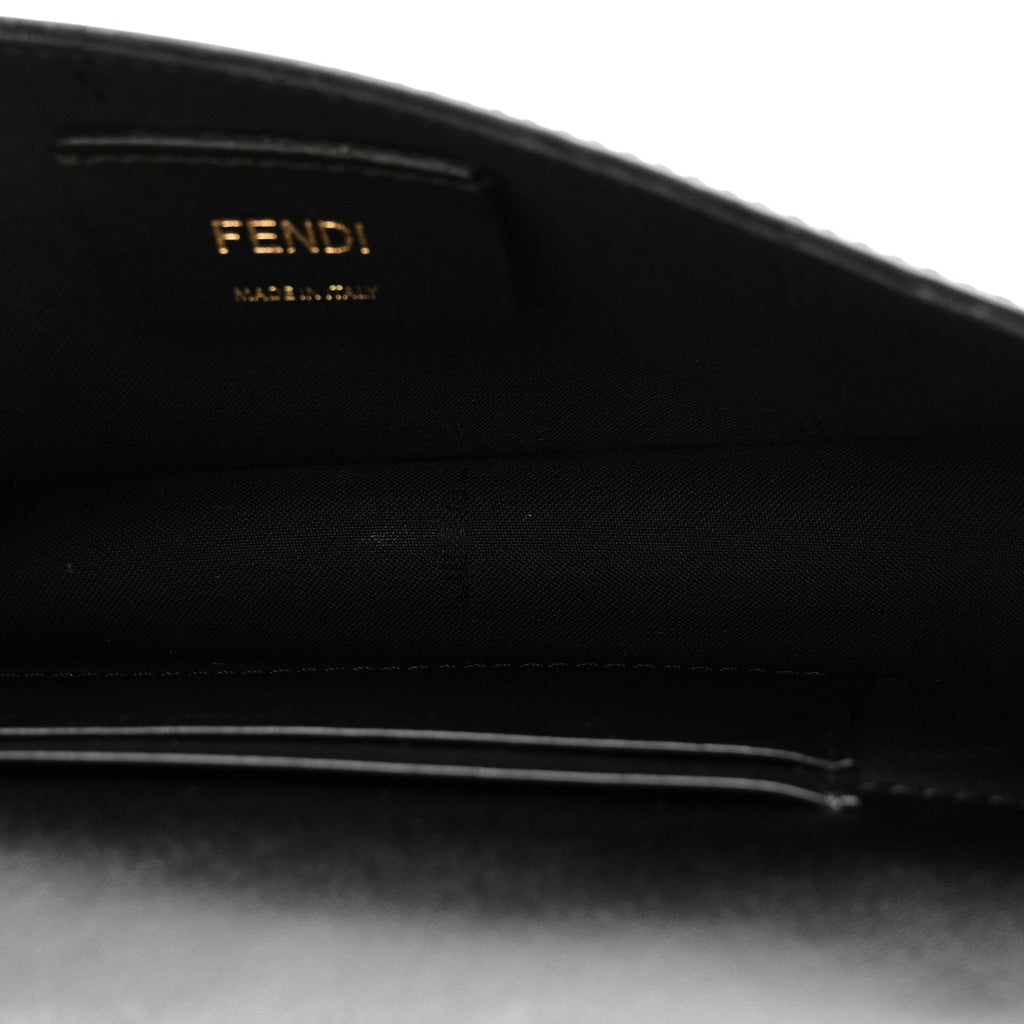 Vitello Liberty F is Fendi Bi-Color FF 1974 Embossed Envelope Belt Bag Maya Black