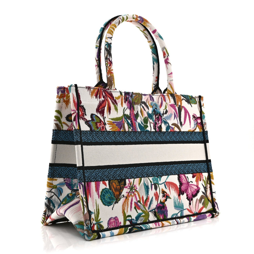 Canvas Embroidered Medium KJouy Fantastica Book Tote Multicolor