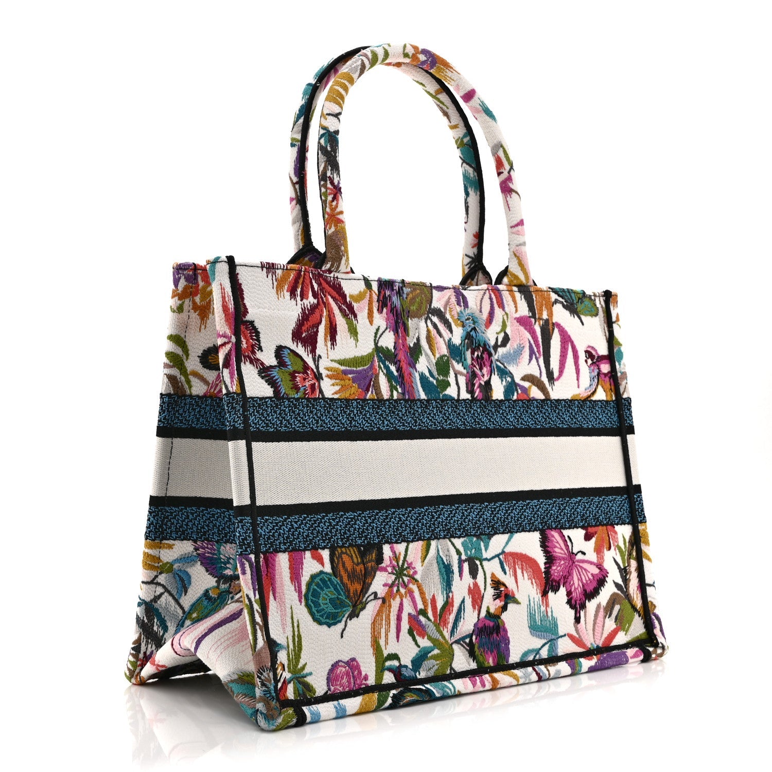 Canvas Embroidered Medium KJouy Fantastica Book Tote Multicolor