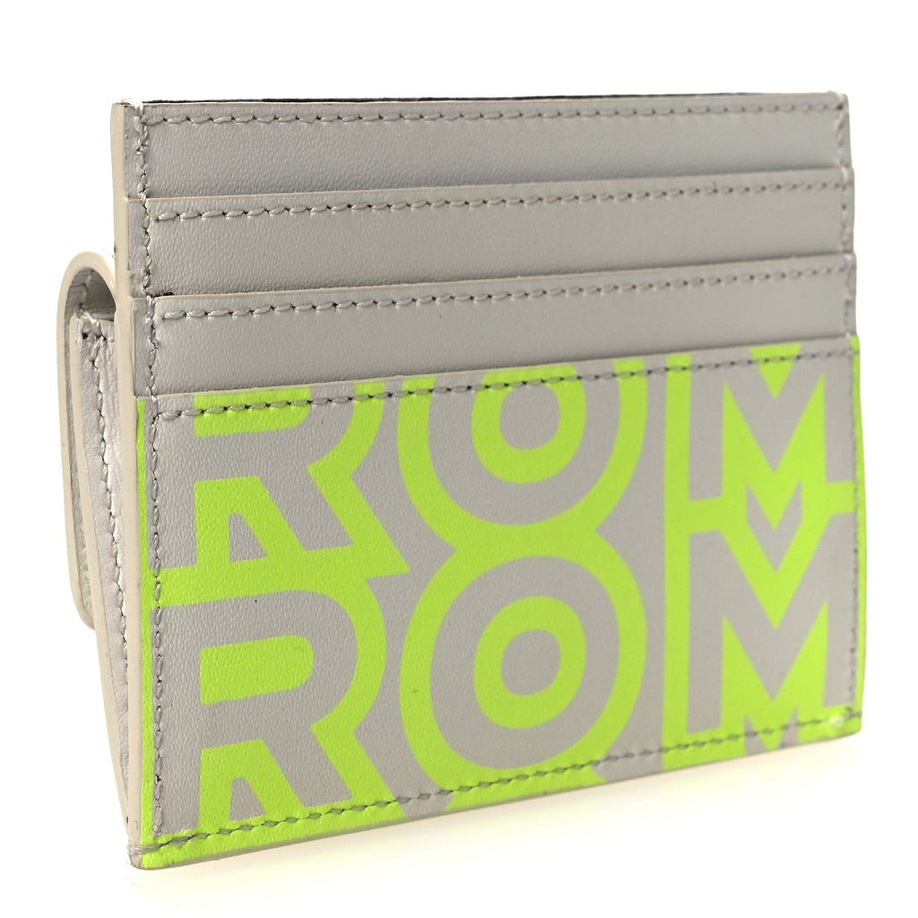 X MARC JACOBS Nappa Vitello King Logo Print holder White