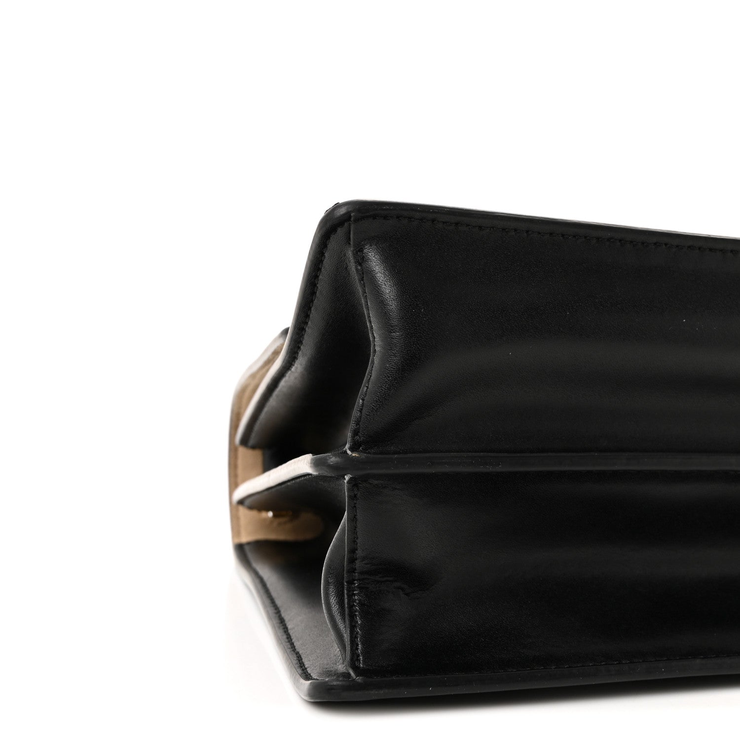 Vitello Liberty Lucido Metal Monster Eyes Studded Kan I Shoulder Bag Black