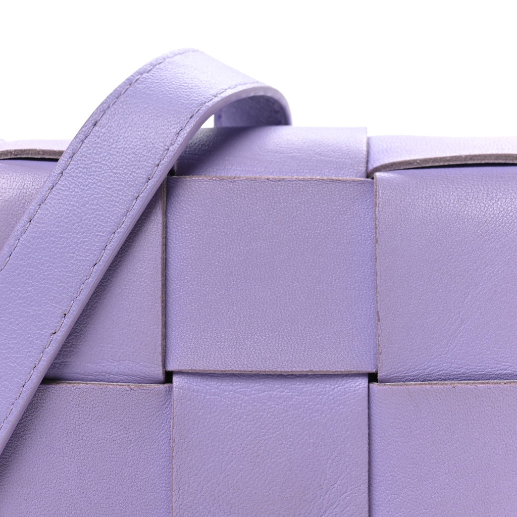 Lambskin Maxi Intrecciato Extra Mini Cassette Crossbody Bag Wisteria