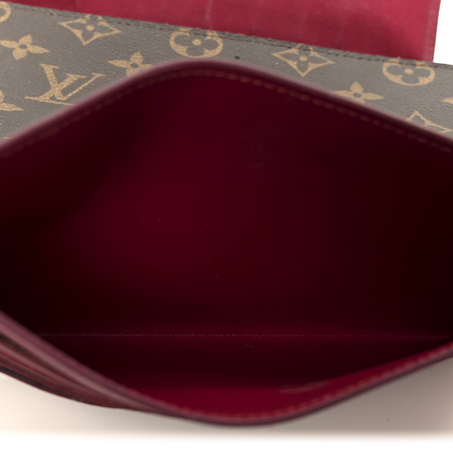 Monogram Pochette Felicie Chain Wallet Fuchsia