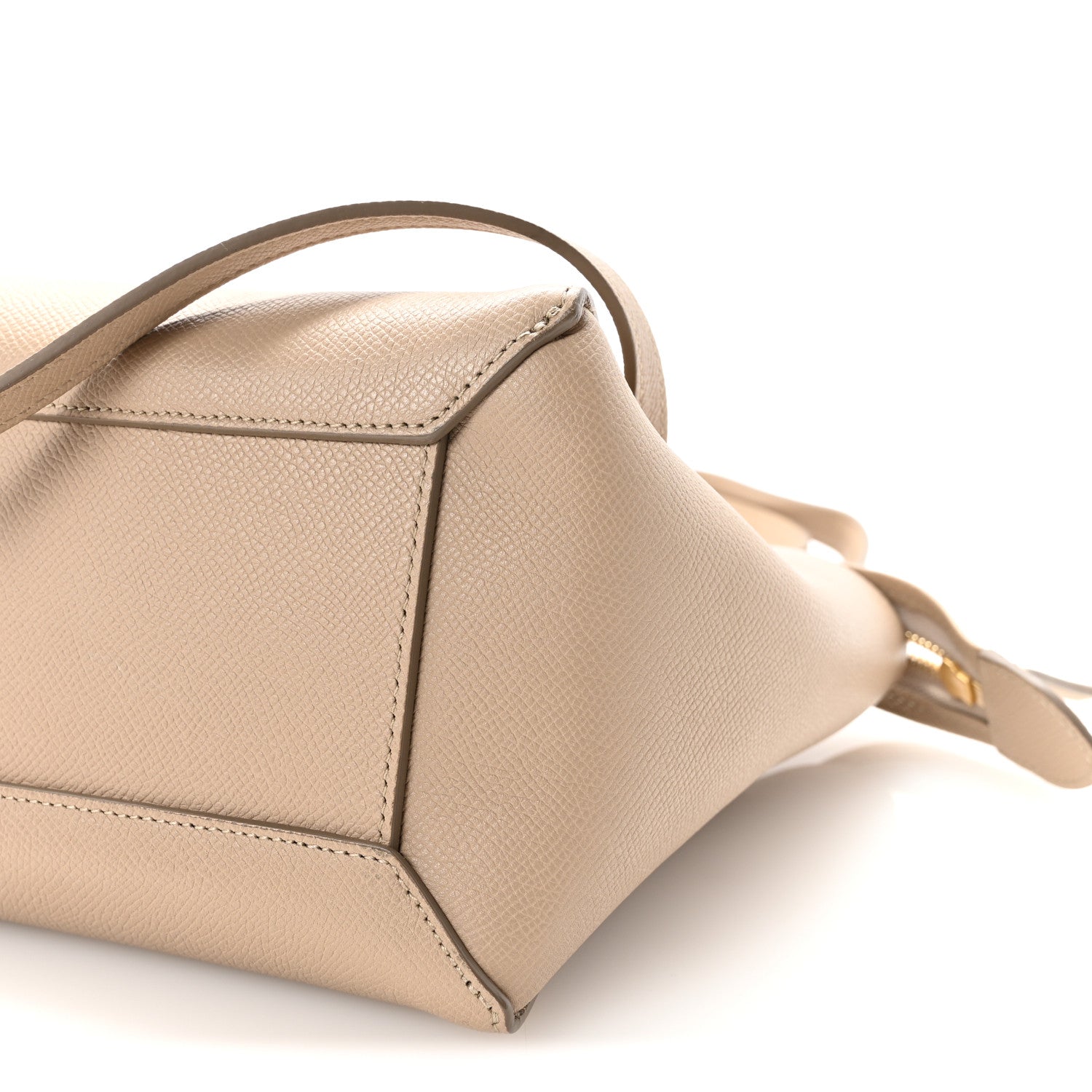 Grained Calfskin Micro Belt Bag Light Taupe