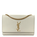 Grain De Poudre Medium Classic Monogram Kate Satchel Crema Soft