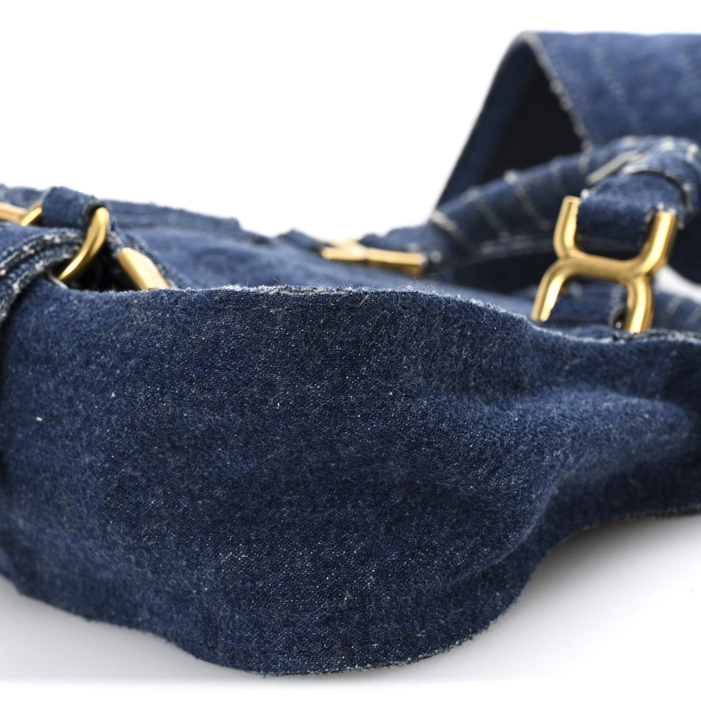 Denim Small Marcie Saddle Bag Blue